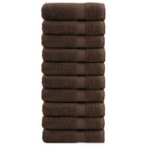 Vidaxl Bath Towels Solund 10 PCS 600 G m² 70x140 cm brun