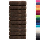 Vidaxl Bath towels Solund 10 pcs 600 g m² 70x140 cm brown