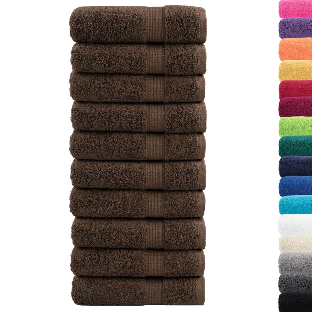 Vidaxx Badetücher Solund 10 Stück 600 g m² 100x150 cm braun