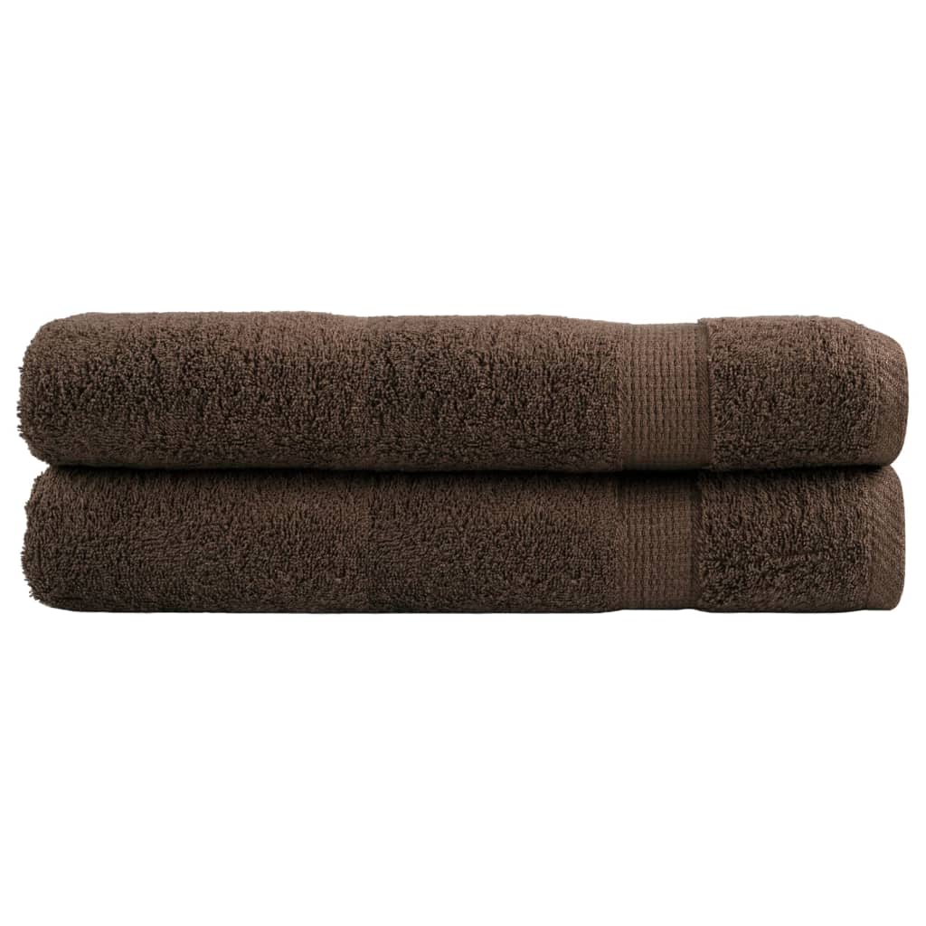 Vidaxl sauna cloths Solund 2 pcs 600 g m² 80x200 cm brown