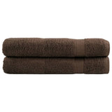 Vidaxl sauna cloths Solund 2 pcs 600 g m² 80x200 cm brown