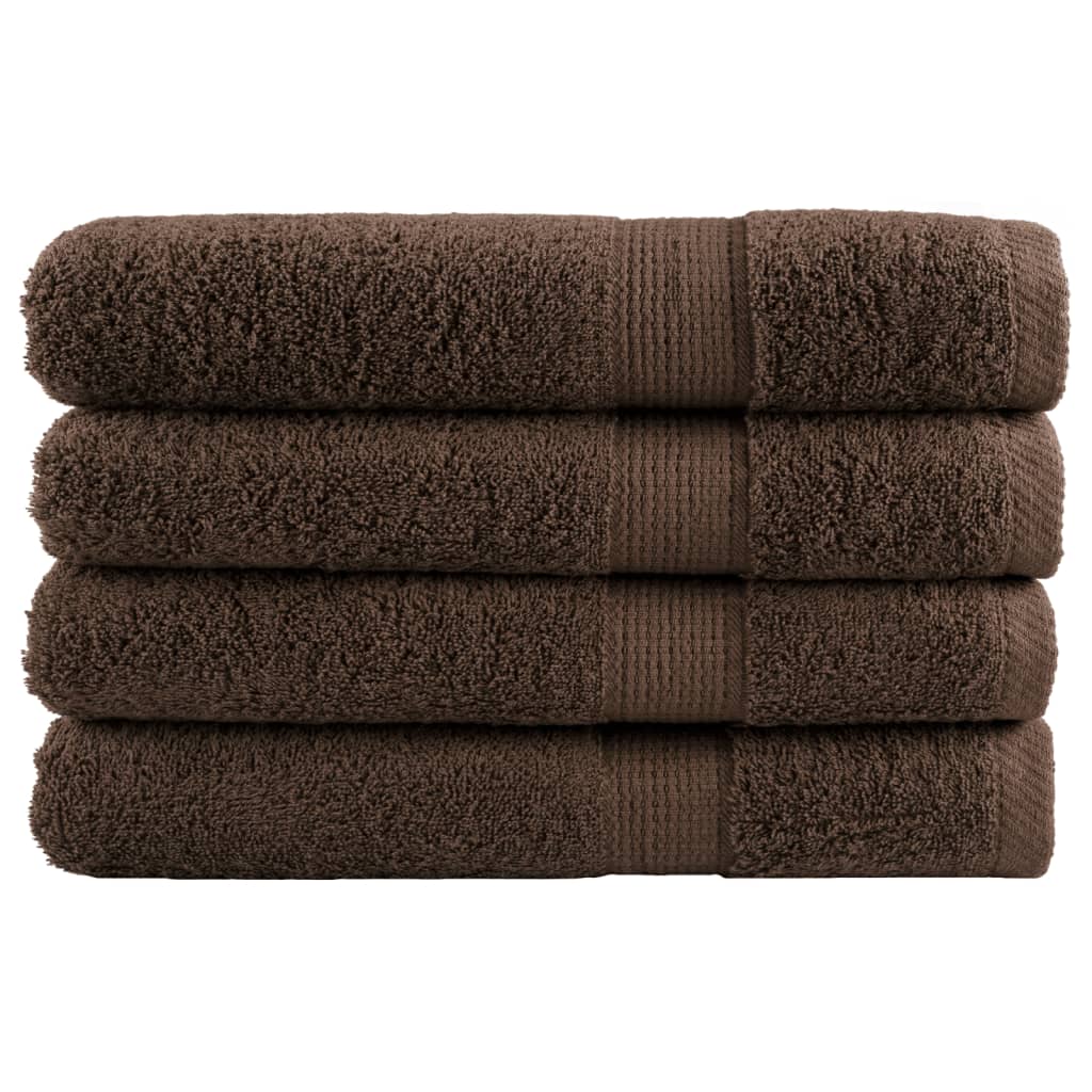 Vidaxl Towels Solund 4 pcs 600 g m² 100x200 cm brown