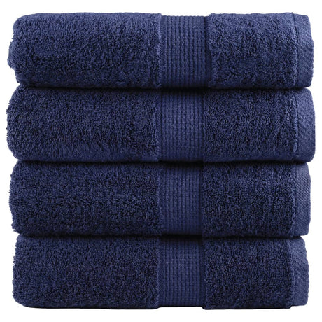 Vidaxx Premium Waschlappen Solund 4 Stück Marineblau 30x30 cm 600 g m²