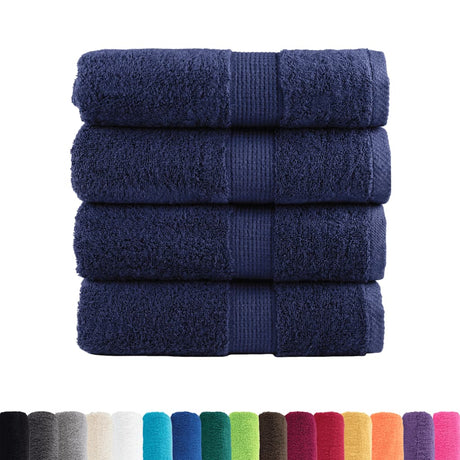 Vidaxx Premium Waschlappen Solund 4 Stück Marineblau 30x30 cm 600 g m²