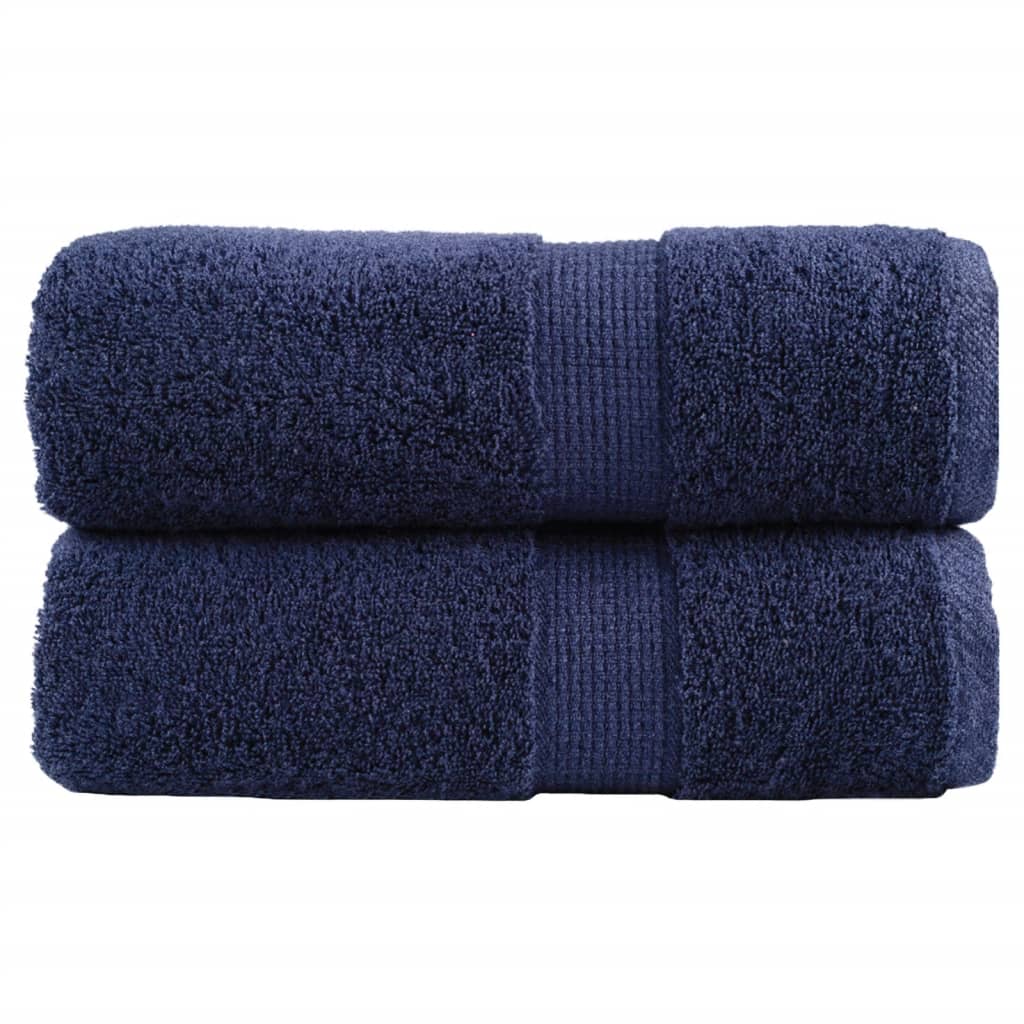 VidaXL Gästetücher SOLUND 2 Stk. 600 g m² 30x50 cm Marineblau