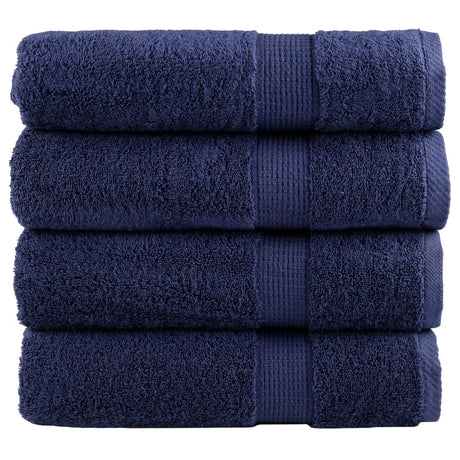 VidaXL Handtücher SOLUND 4 Stück 600 g m² 50x100 cm Marineblau