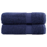 VidaXL Badetücher SOLUND 2 Stk. 600 g m² 70x140 cm Marineblau