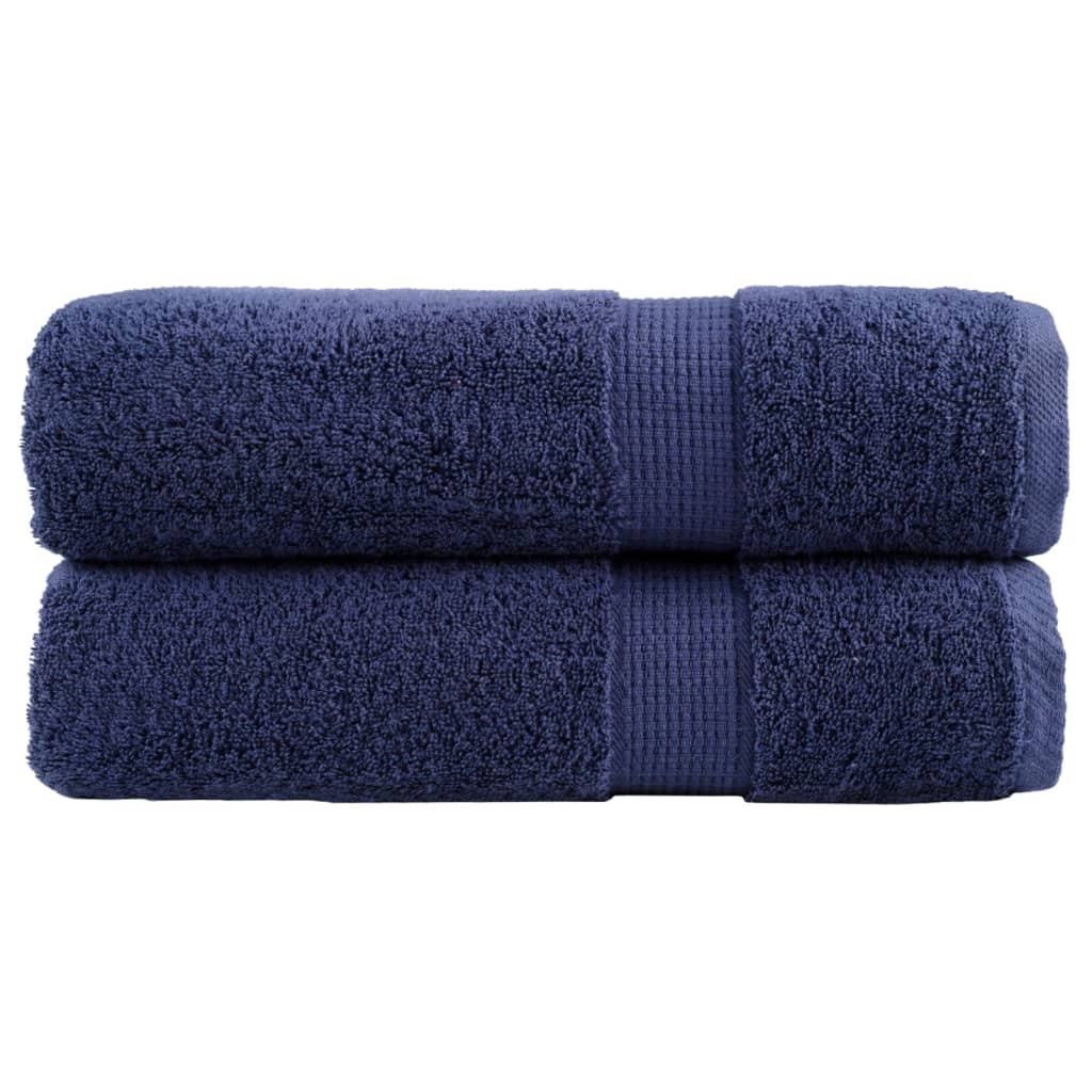 Toallas de baño Vidaxl Solund 2 PCS 600 g m² 70x140 cm Azul marino