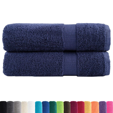 VidaXL Badetücher SOLUND 2 Stk. 600 g m² 70x140 cm Marineblau