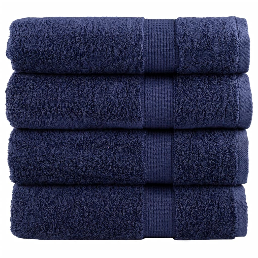 Vidaxl Bath Towels Solund 4 PCS 600 G m² 70x140 cm Marine Blue