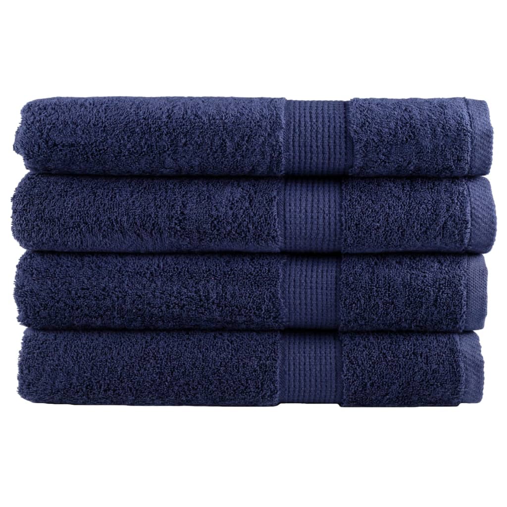 VidaXL Saunatücher Solund 4 Stück 600 g m² 80x200 cm Marineblau