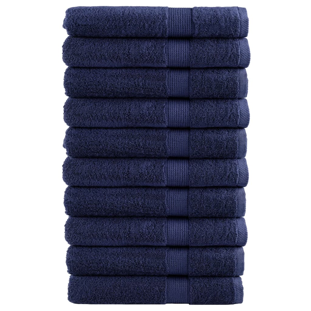 VidaXL Saunatücher Solund 10 Stück 600 g m² 80x200 cm Marineblau