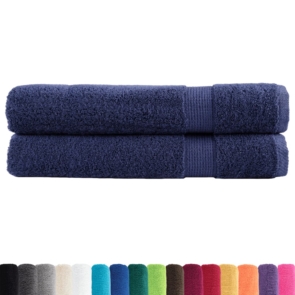 Vidaxx Handtücher Solund 2 Stück 600 g m² 100x200 cm Marineblau