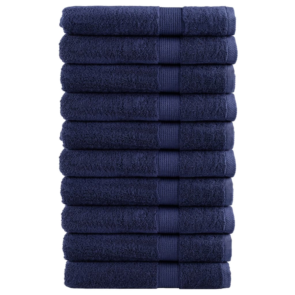 Vidaxx Handtücher Solund 10 Stück 600 g m² 100x200 cm Marineblau