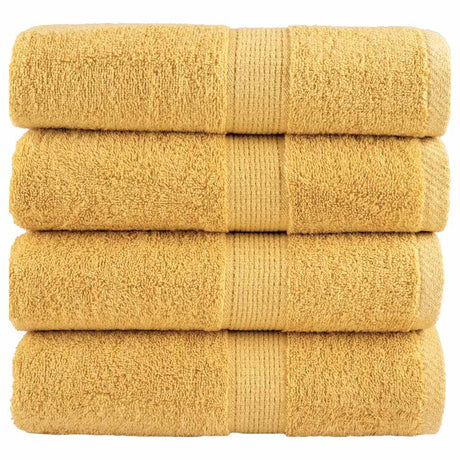 Vidaxx Premium Waschlappen solide 4 Stück Gold 30x30cm 600 g m²