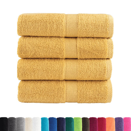 Vidaxx Premium Waschlappen solide 4 Stück Gold 30x30cm 600 g m²