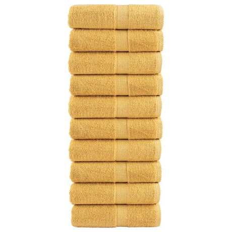 Vidaxx Premium Waschlappen solide 10 Stück Gold 30x30cm 600 g m²