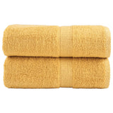 VidaXL Gästetücher SOLUND 2 Stk. 600 g m² 30x50 cm goldfarben