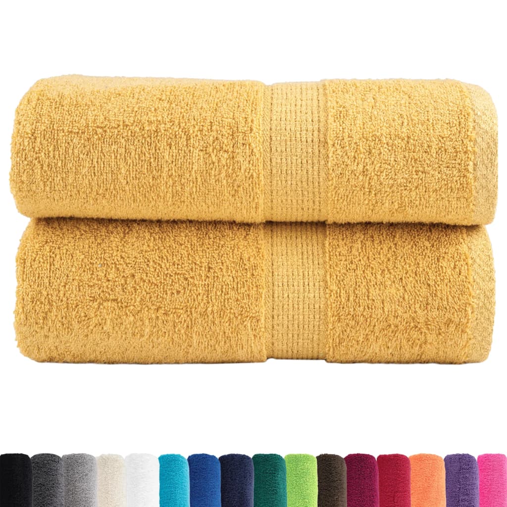 VidaXL Gästetücher SOLUND 2 Stk. 600 g m² 30x50 cm goldfarben