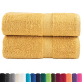 VidaXL Gästetücher SOLUND 2 Stk. 600 g m² 30x50 cm goldfarben