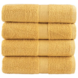 VidaXL Gästetücher SOLUND 4 Stk. 600 g m² 30x50 cm goldfarben