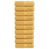 VidaXL Gästehandtücher Solund 10 St. 600 g m² 30x50 cm goldfarben