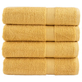 VidaXL Badetücher Solund 4 Stk. 600 g m² 70x140 cm goldfarben