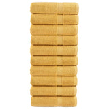 VidaXL Badetücher Solund 10 St. 600 g m² 70x140 cm goldfarben