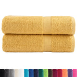 Toallas de baño Vidaxl Solund 2 PCS 600 g m² 100x150 cm de color oro