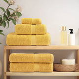 Vidaxl Bath towels Solund 4 pcs 600 g m² 100x150 cm Gold colored