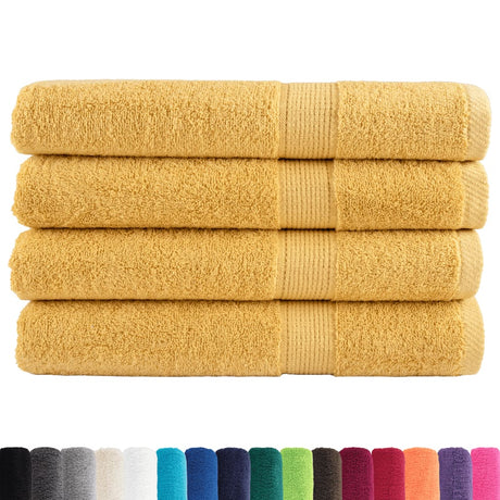 VidaXL Saunatücher Solund 4 Stk. 600 g m² 80x200 cm goldfarben
