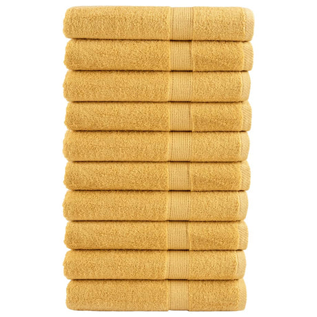 VidaXL Saunatücher Solund 10 St. 600 g m² 80x200 cm goldfarben