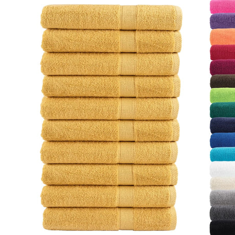 VidaXL Saunatücher Solund 10 St. 600 g m² 80x200 cm goldfarben