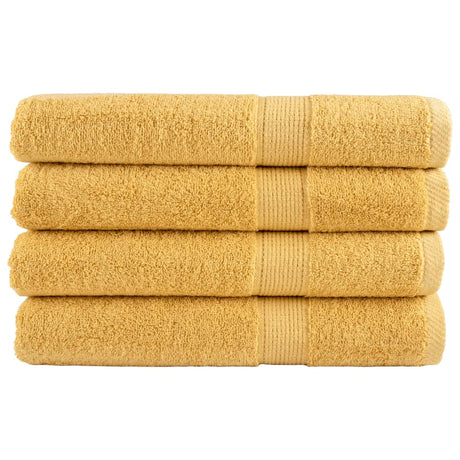 Vidaxx Handtücher Solund 4 Stück 600 g m² 100x200 cm goldfarben