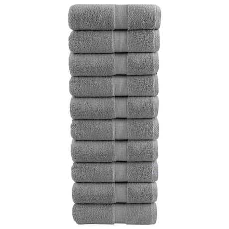 VidaXL Gästetücher SOLUND 10 Stk. 600 g m² 30x30 cm grau