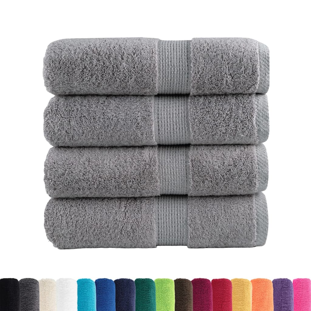 VidaXL Gästetücher SOLUND 4 Stk. 600 g m² 30x50 cm grau