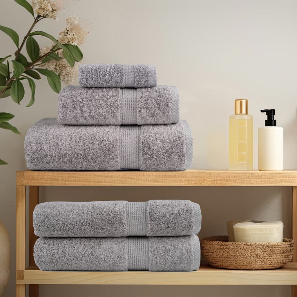 VidaXL Gästetücher SOLUND 4 Stk. 600 g m² 30x50 cm grau