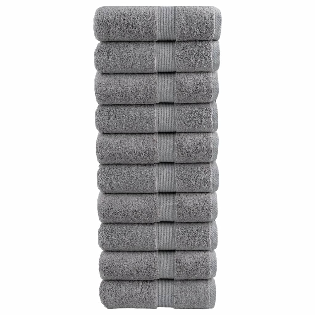 Vidaxl Gäste Wipes Solund 10 PCs 600 g m² 30 x 50 cm Grau