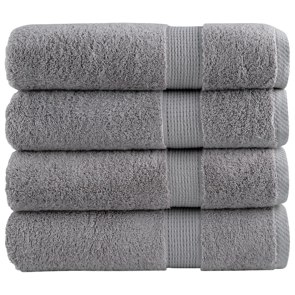 Vidaxl Handdicher Sole 4 PCS 600 g m² 4x100 cm Grey