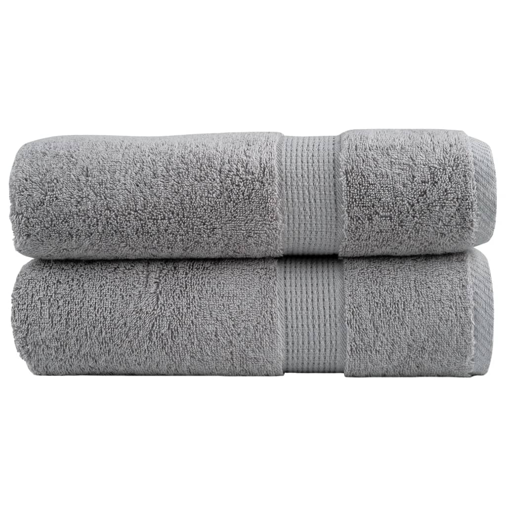 Vidaxl Bath Towels Solund 2 PCS 600 G m² 100x150 cm grå