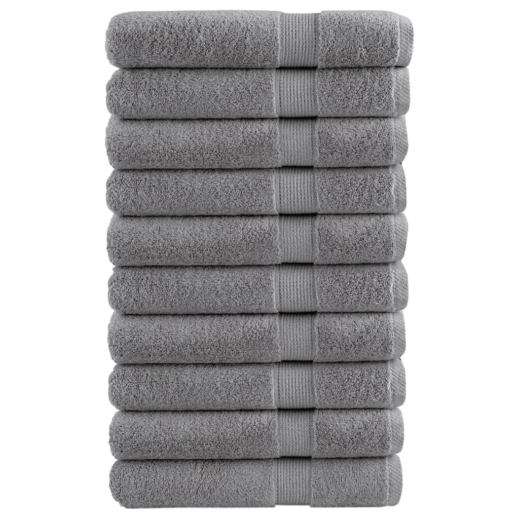 Vidaxx Handtücher Solund 10 Stück 600 g m² 100x200 cm grau