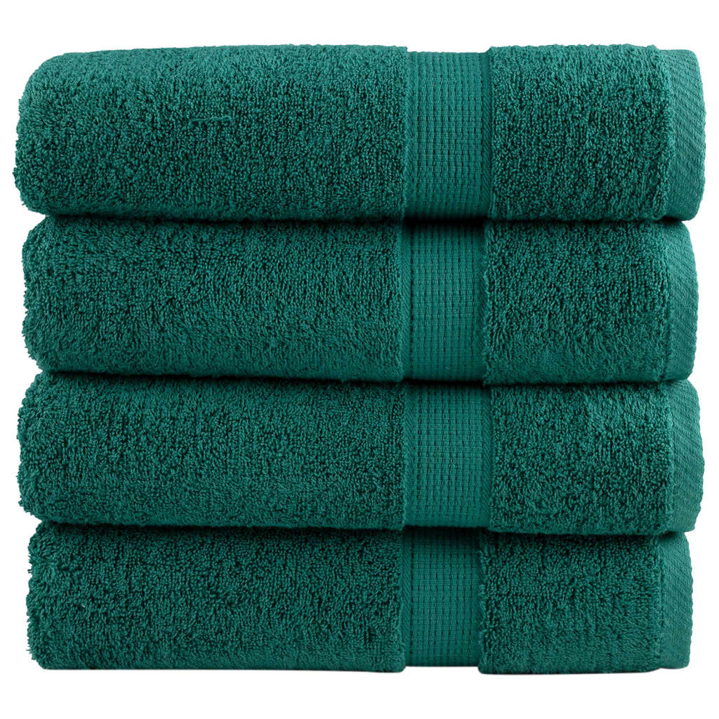 Vidaxl Towels Solund 4 pcs 600 g m² 50x100 cm green