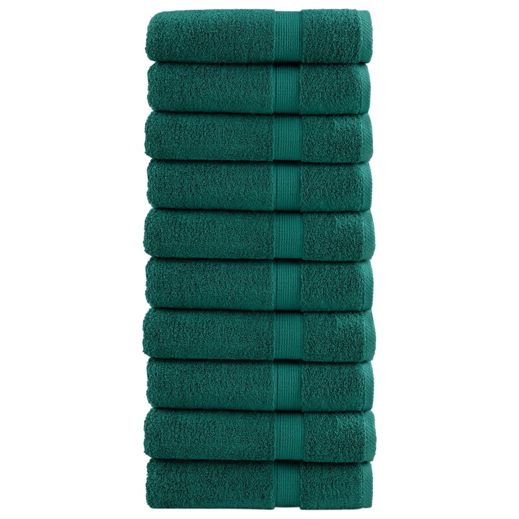 Vidaxl Towels Solund 10 st 600 g m² 50x100 cm green