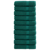 Toallas de baño Vidaxl Solund 10 ST 600 g m² 70x140 cm verde