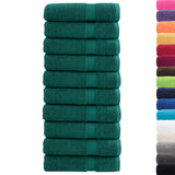 Vidaxl Bath towels Solund 10 st 600 g m² 70x140 cm green