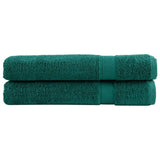 Vidaxl sauna cloths Solund 2 pcs 600 g m² 80x200 cm green