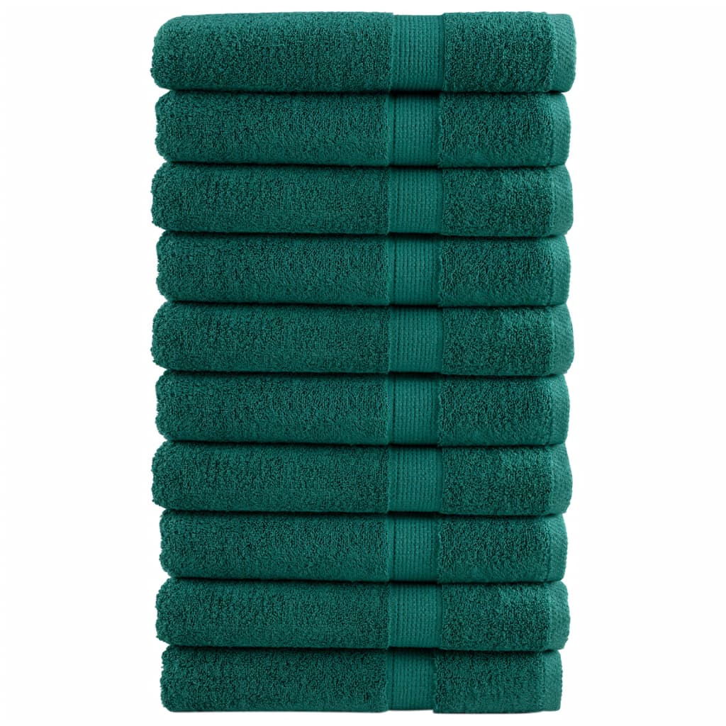 Vidaxx Handtücher Solund 10 Stück 600 g m² 100x200 cm grün