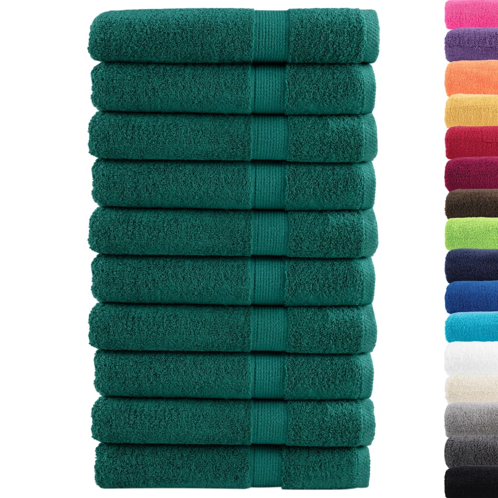 Vidaxx Handtücher Solund 10 Stück 600 g m² 100x200 cm grün