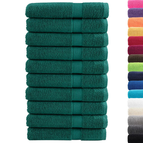 Vidaxx Handtücher Solund 10 Stück 600 g m² 100x200 cm grün
