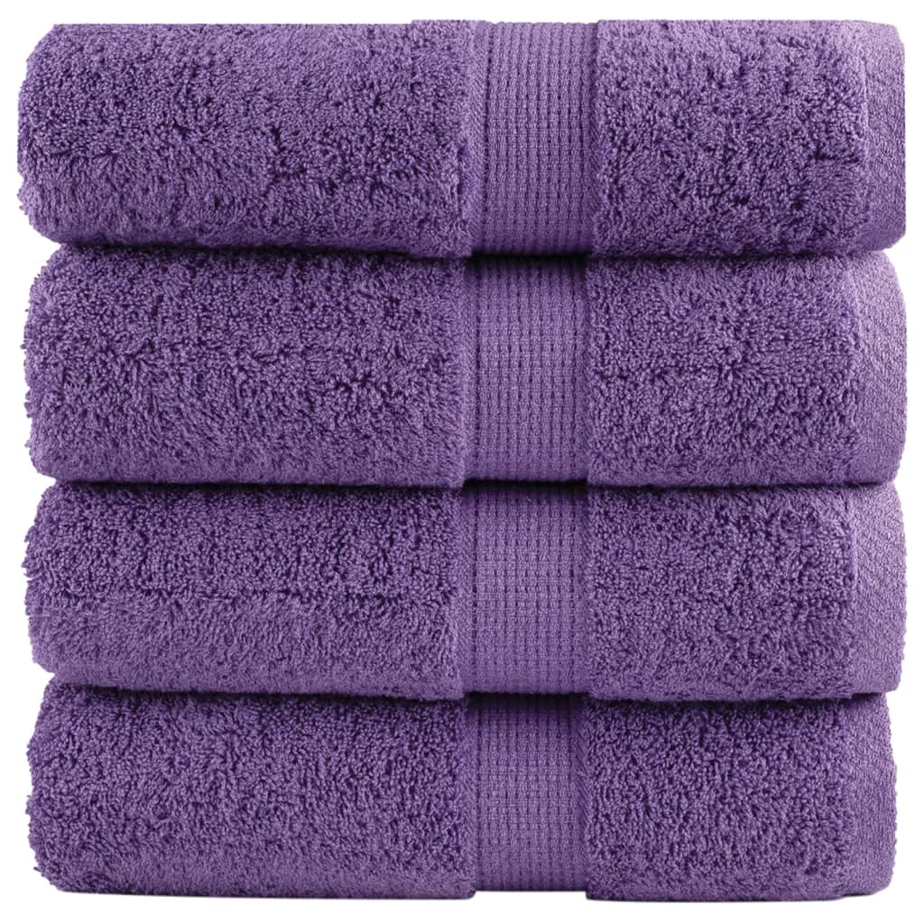 Vidaxl Guest Wipes Solund 4 pezzi 600 g m² 30x30 cm viola